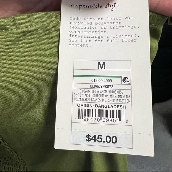 NWT a new day Women's Halter Dress- Olive Size M - Picture 7 of 7